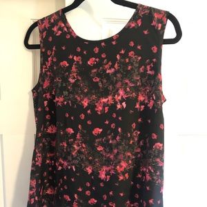 Pink floral tank top